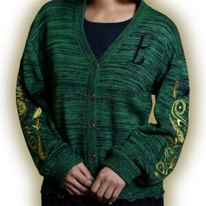 Wicked Elphaba Icons Embroidered Green Cardigan